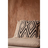 Black geometric cotton cushion cover