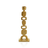 Gold aluminum candle holder