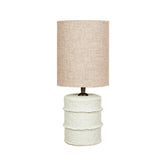 White papier-mâché table lamp