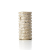 Beige travertine t-light holder