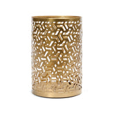 Gold brass zigzag candle holder