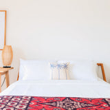 Anarka Embroidered Cotton Cushion Cover with Palm Tree Pattern