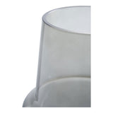Smoked grey glass vase