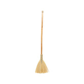 Natural grass decorative broom with tall handle
