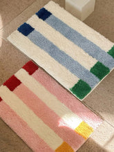 Ultra Soft Whimsical Dopamine Stripe Bath Rug, Absorbent Mat-0