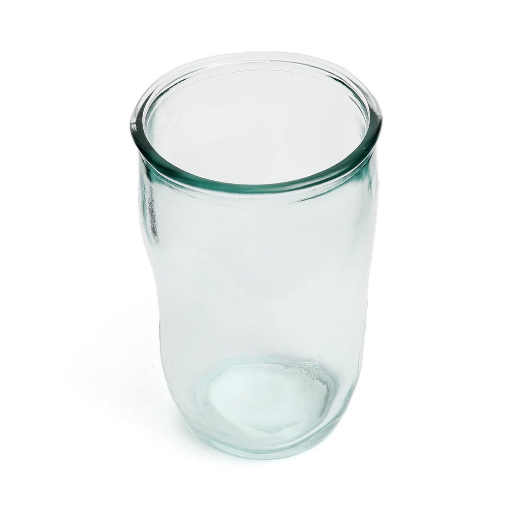 Blue recycled glass cup