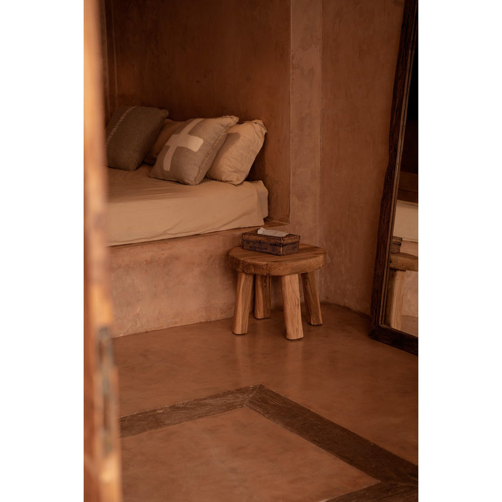Natural white linen cushion cover