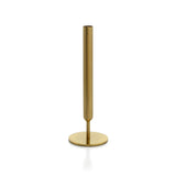 Gold brass tall vase