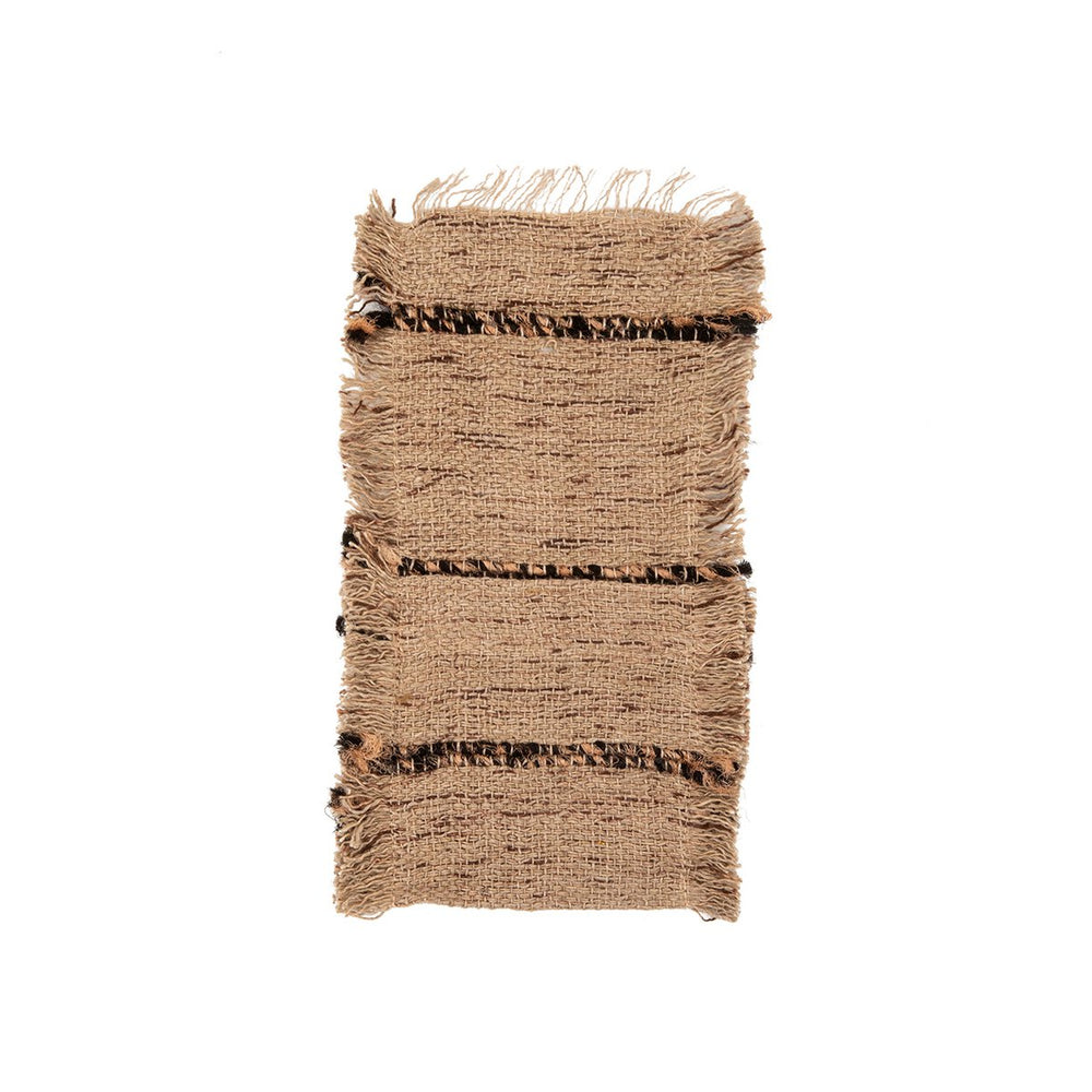 Beige and black cotton cutlery holder