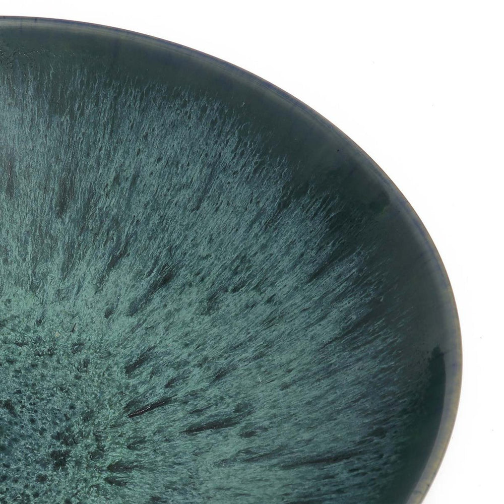 Blue stoneware serving bowl