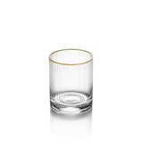 Gold rimmed glass lowball glass