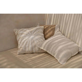 Natural white raffia and cotton cushion cover