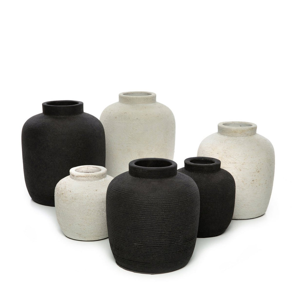 Black terracotta vase