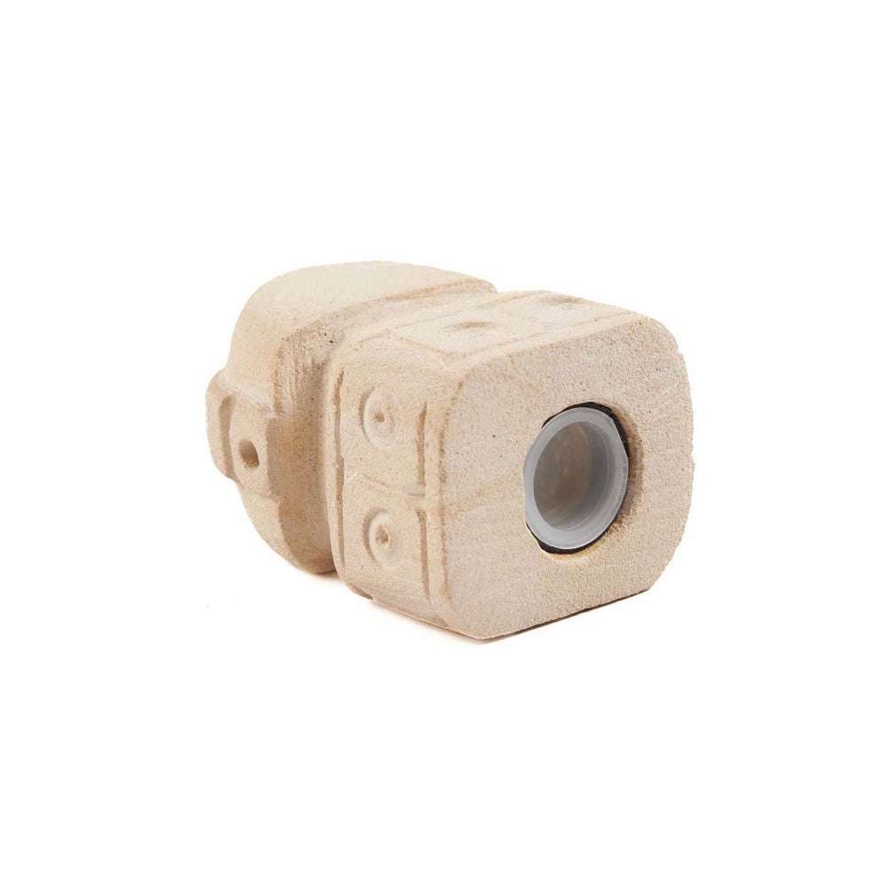 Hand-carved sandstone salt and pepper shakers set