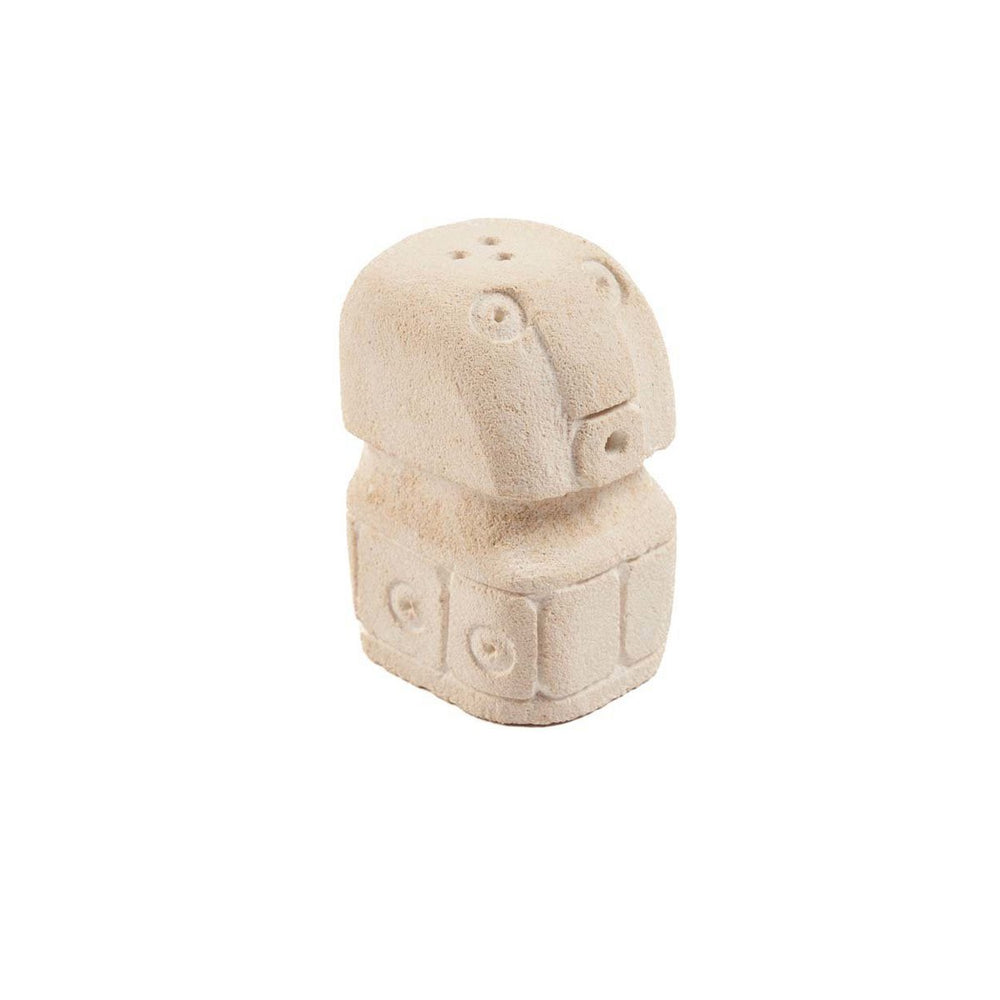 Hand-carved sandstone salt and pepper shakers set