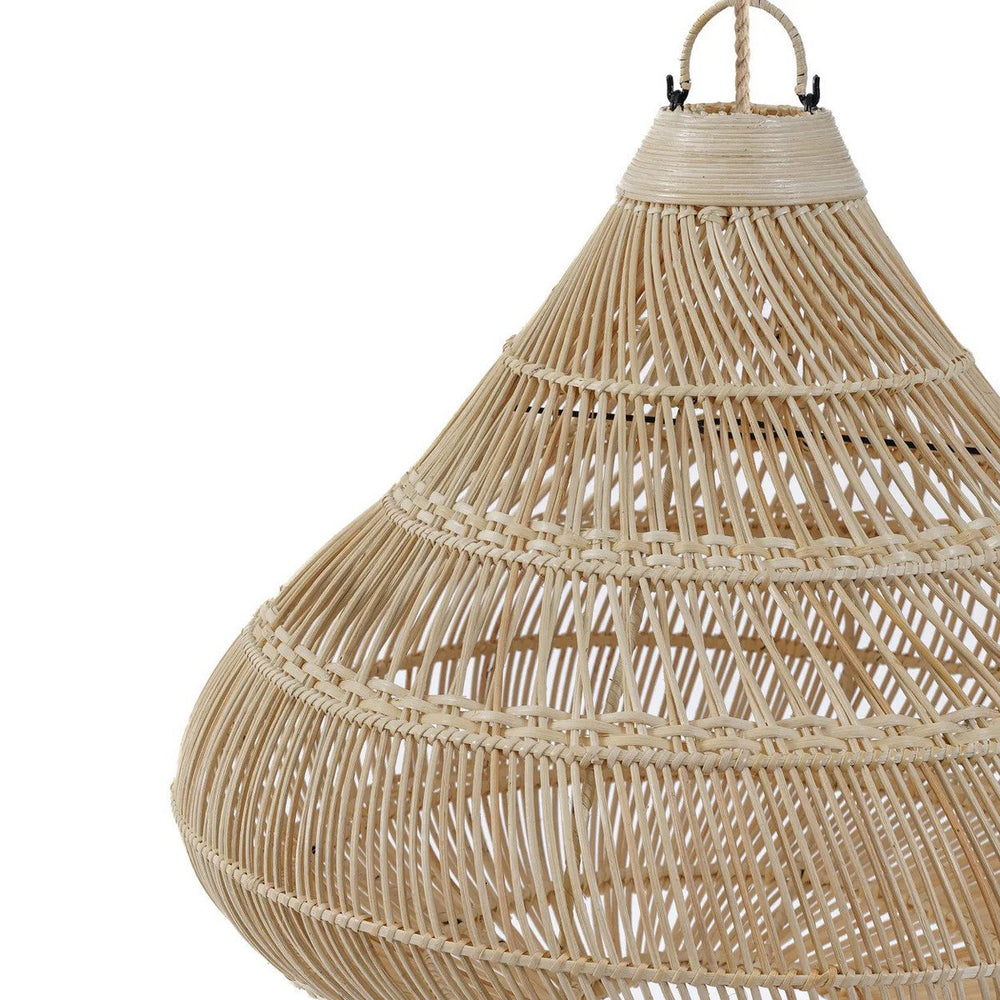 Natural rattan teardrop pendant lamp shade