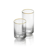 Gold handmade highball drinking glass