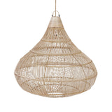 Natural rattan teardrop pendant lamp shade