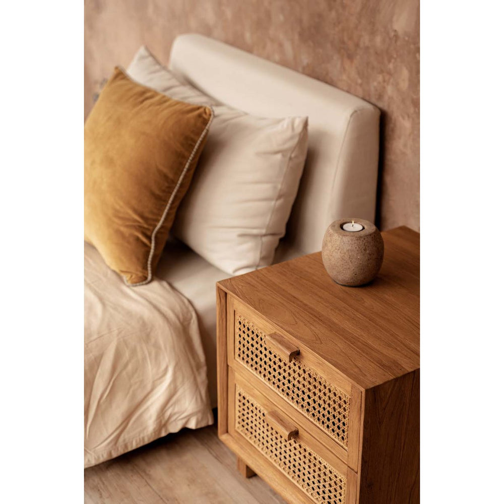 Brown terracotta candle holder