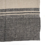 Natural black striped linen kitchen towel