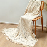 Handwoven Cotton Blanket Linggah – Boho Bedspread & Sofa Throw 140x200 cm