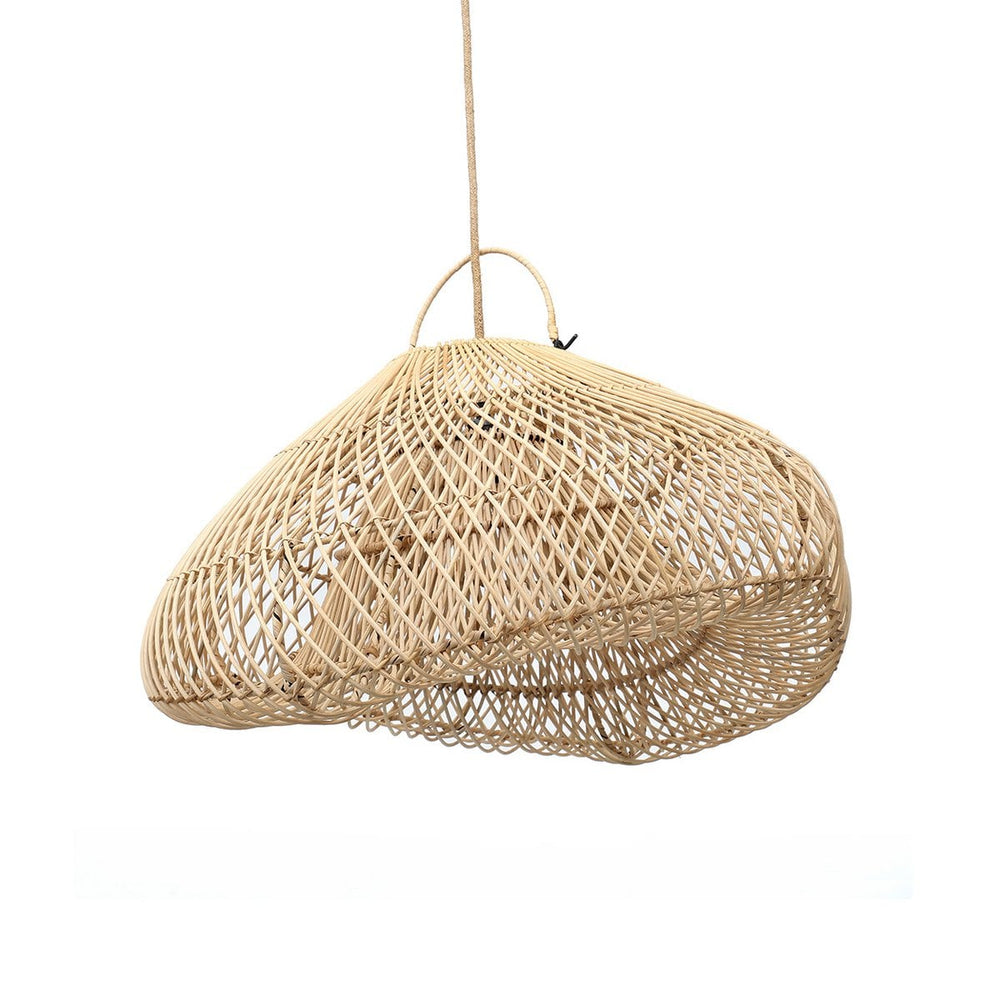 Natural handwoven rattan cloud pendant light shade